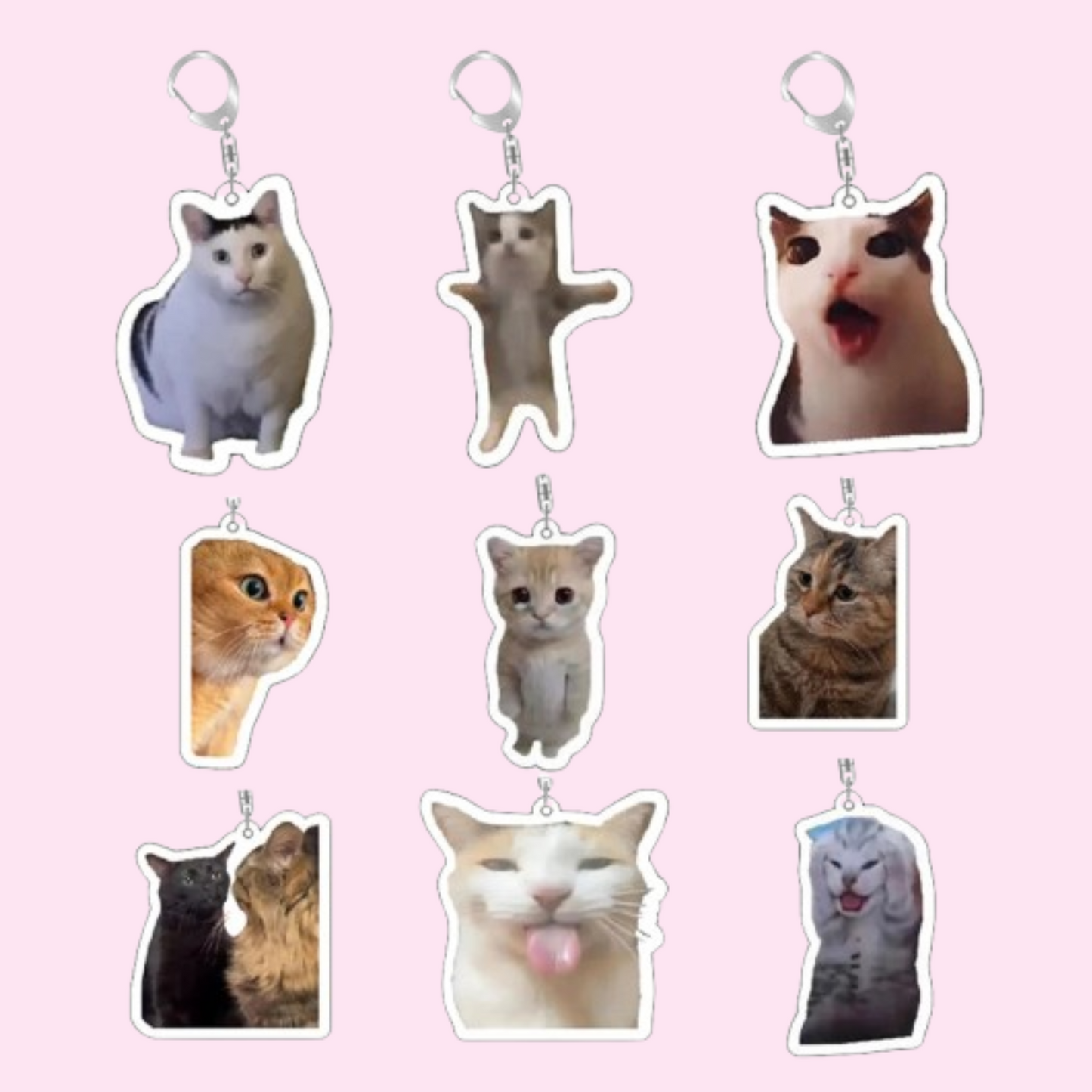 Silly cat keychains 2.0 -  acrylic style