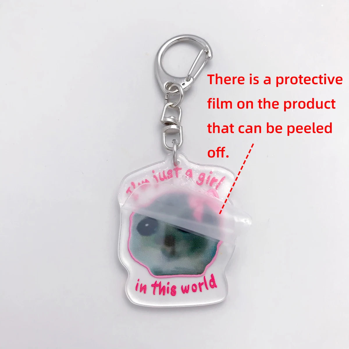 Sad hampter key chains - acrylic style