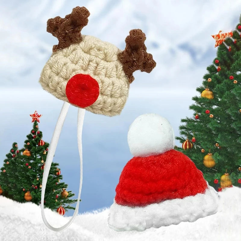 Sad hampter plush toy knitted hat