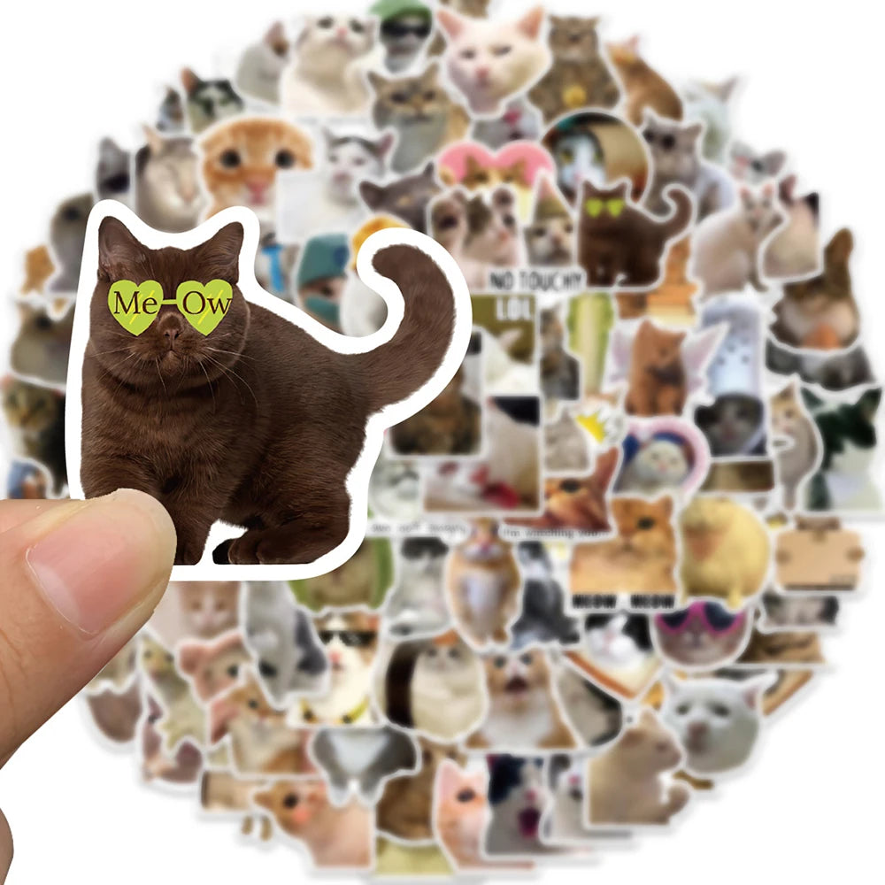 Cat stickers - 10/30/50/100pcs