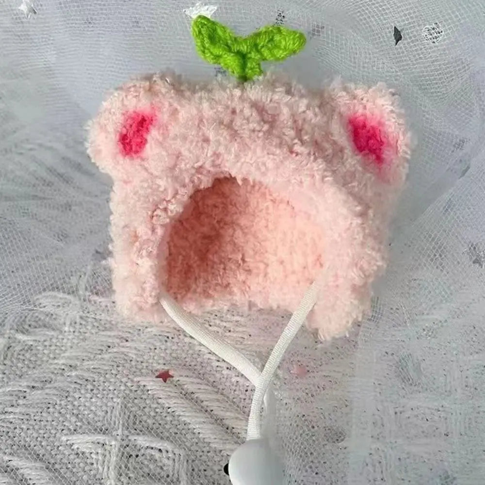 Sad hampter plush toy crochet hat